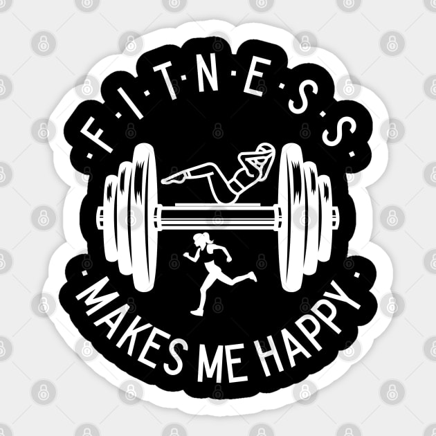 Fitness Makes Me Happy Sticker by MIRO-07